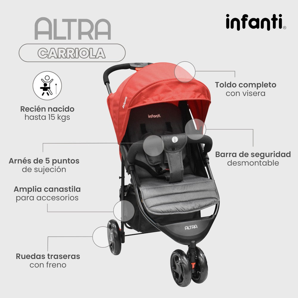 Carriola Infanti Sistema de Viaje 4 en 1 Altra