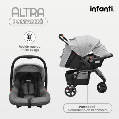 Carriola Infanti Sistema de Viaje 4 en 1 Altra
