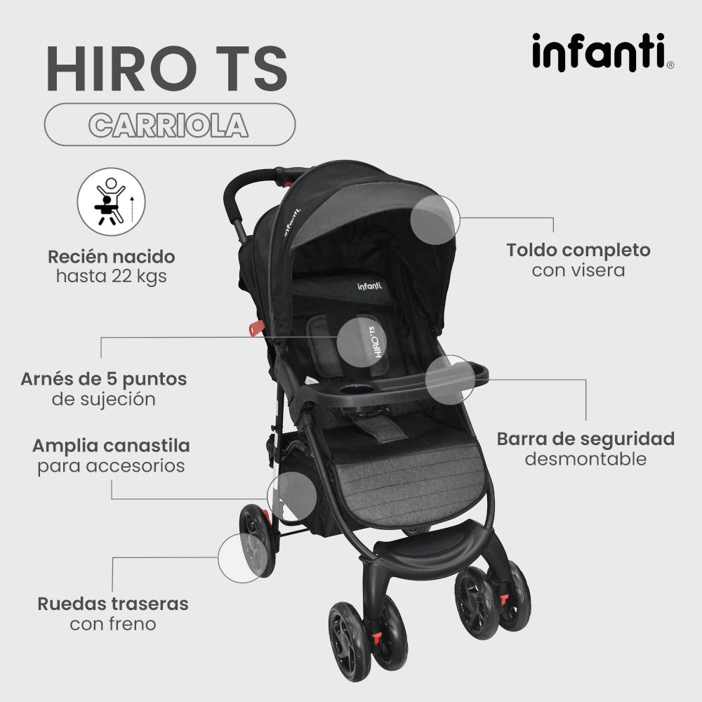 Carriola Travel System Hiro TS Infanti Multiposiciones