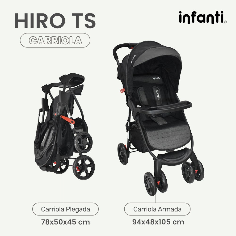 Carriola Travel System Hiro TS Infanti Multiposiciones