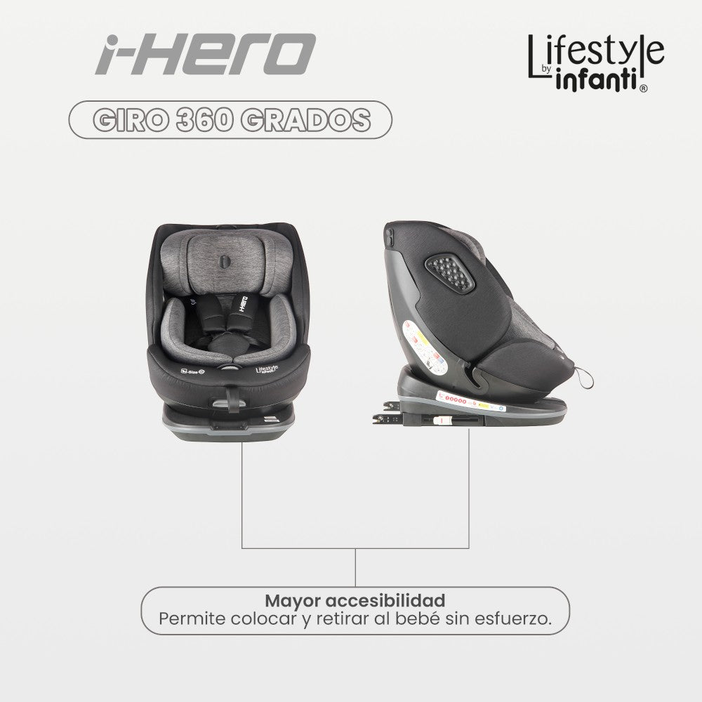 Autoasiento I-Size Negro/Gris