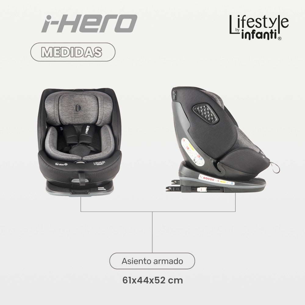 Autoasiento I-Size Negro/Gris