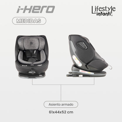 Autoasiento I-Size Negro/Gris