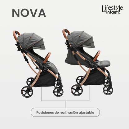 Carriola Para Bebé Infanti Nova Con Plegado Automático Gris