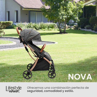 Carriola Para Bebé Infanti Nova Con Plegado Automático Gris