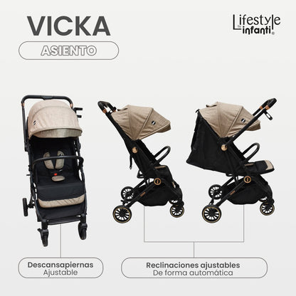 Carriola Vicka Travel System Lifestyle By Infanti Reversible Y Compacta