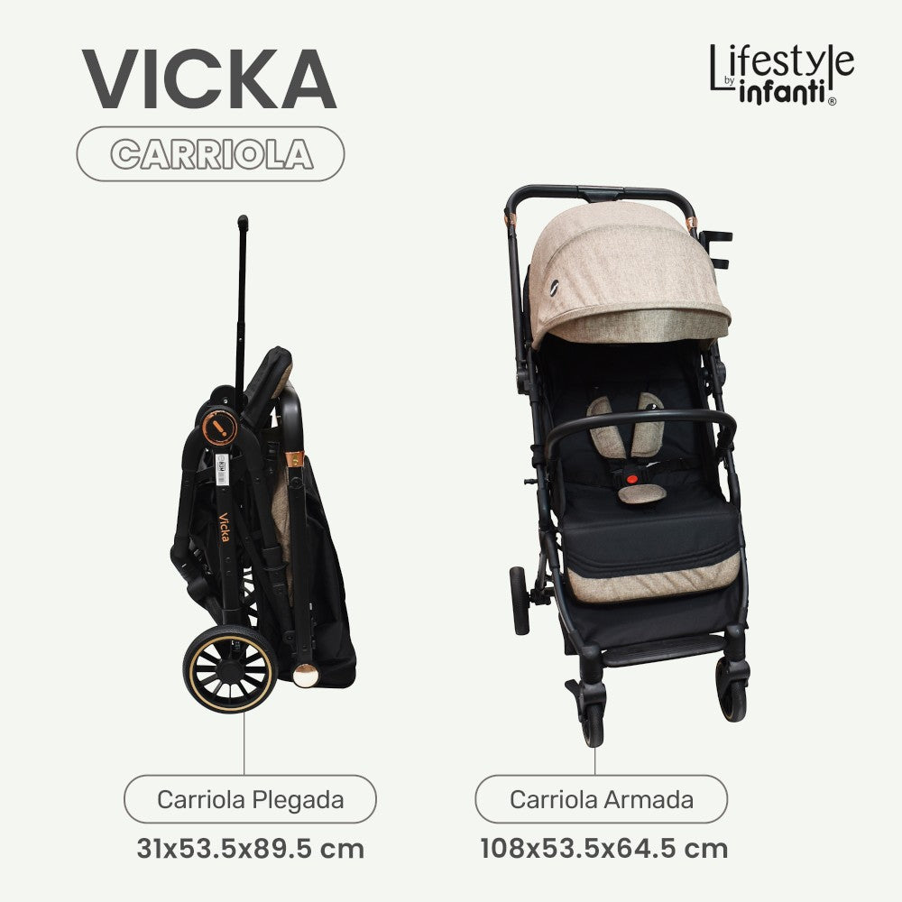 Carriola Vicka Travel System Lifestyle By Infanti Reversible Y Compacta