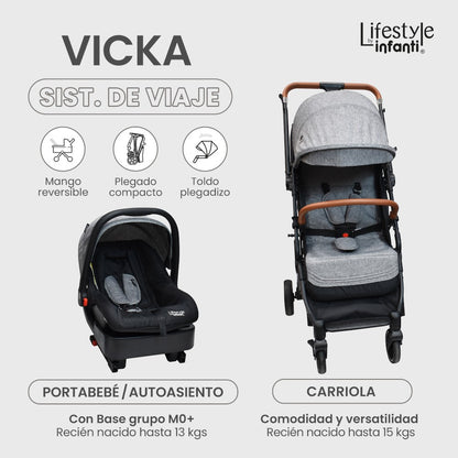 Carriola Vicka Travel System Lifestyle By Infanti Reversible Y Compacta
