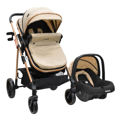 Infanti Carriola Sistema De Viaje Welly Convertible A Bambineto Color Gris