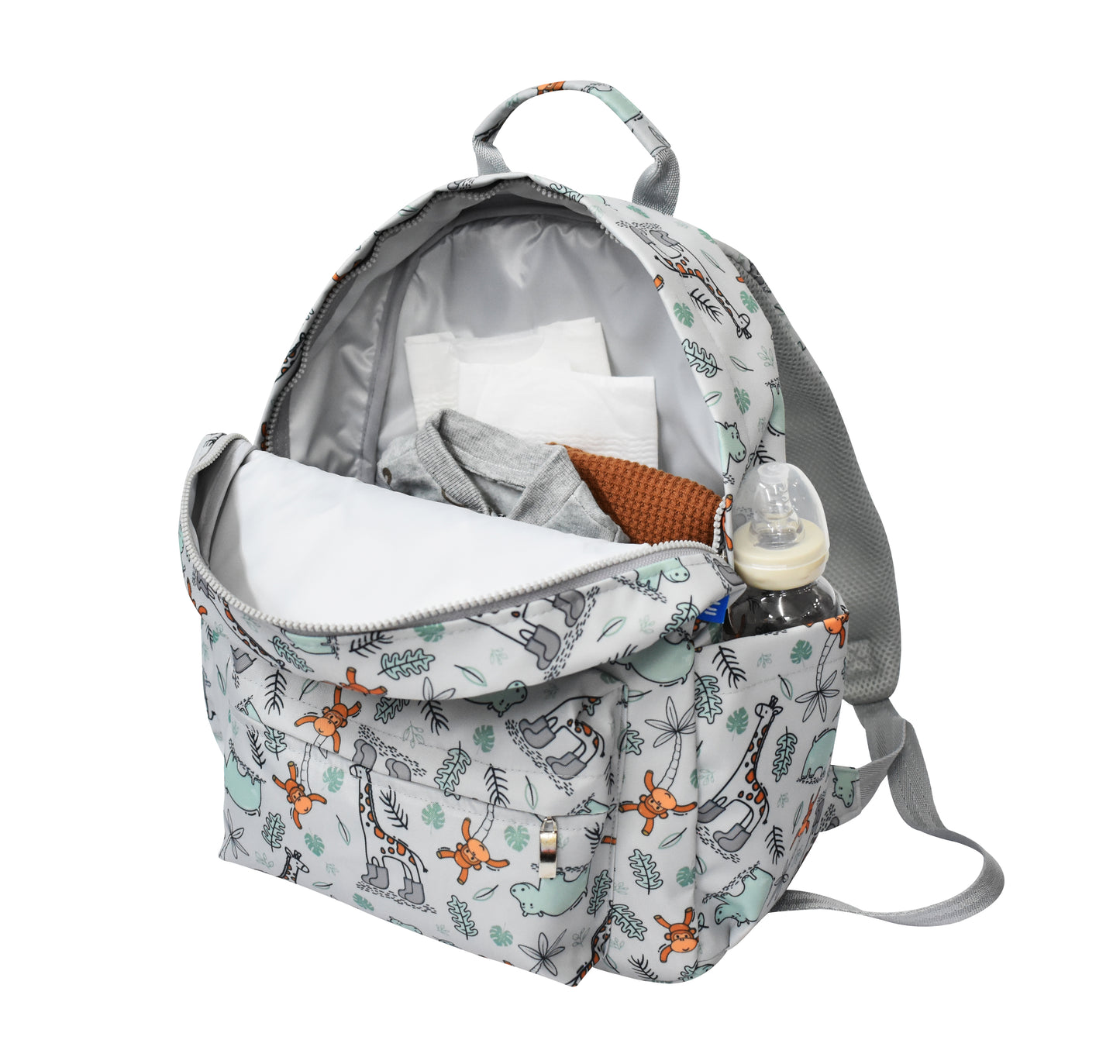 Pañalera Mochila Con Compartimentos Especiales Estilo Jungle