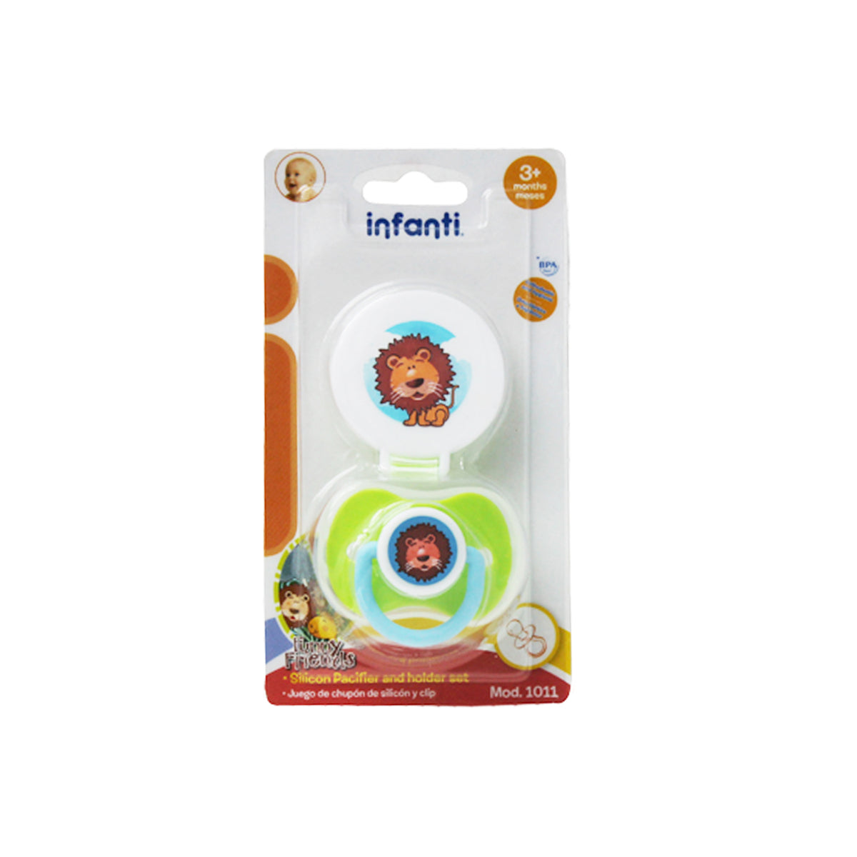 Juego Chupón + Clip Animalitos De La Selva, Infanti