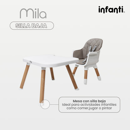 Silla Alta Lifestyle by Infanti Mila 6 en 1 Color Gris