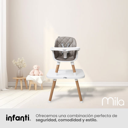 Silla Alta Lifestyle by Infanti Mila 6 en 1 Color Gris