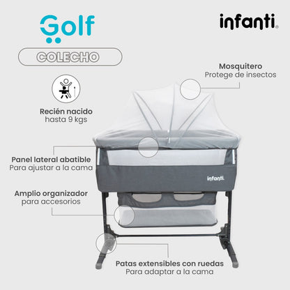 Combo Infanti Carriola Travel System, Cuna Colecho,  Andadera 2 en 1 y Silla Alta Para Bebé