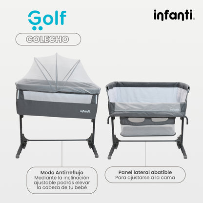 Cuna Colecho Infanti Golf Antireflujo y Mecedora