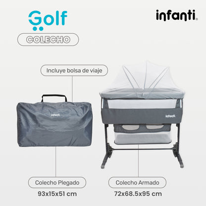 Cuna Colecho Infanti Golf Antireflujo y Mecedora