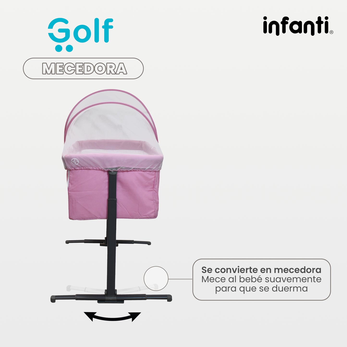 Cuna Colecho Infanti Golf Antireflujo y Mecedora