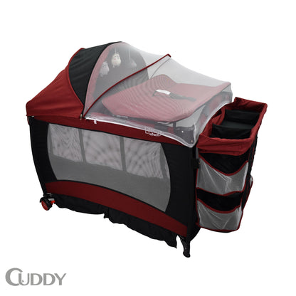 Cuna De Viaje Con Mosquitero, Organizador Y Cambiador