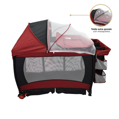 Cuna De Viaje Con Mosquitero, Organizador Y Cambiador