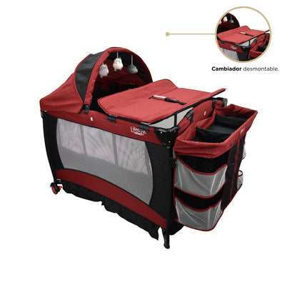 Cuna De Viaje Con Mosquitero, Organizador Y Cambiador