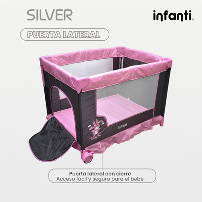 Cuna Corral Silver Infanti Colecho Para Bebé Plegable