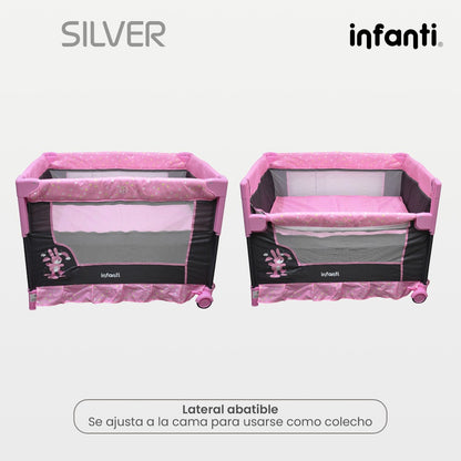 Cuna Corral Silver Infanti Colecho Para Bebé Plegable