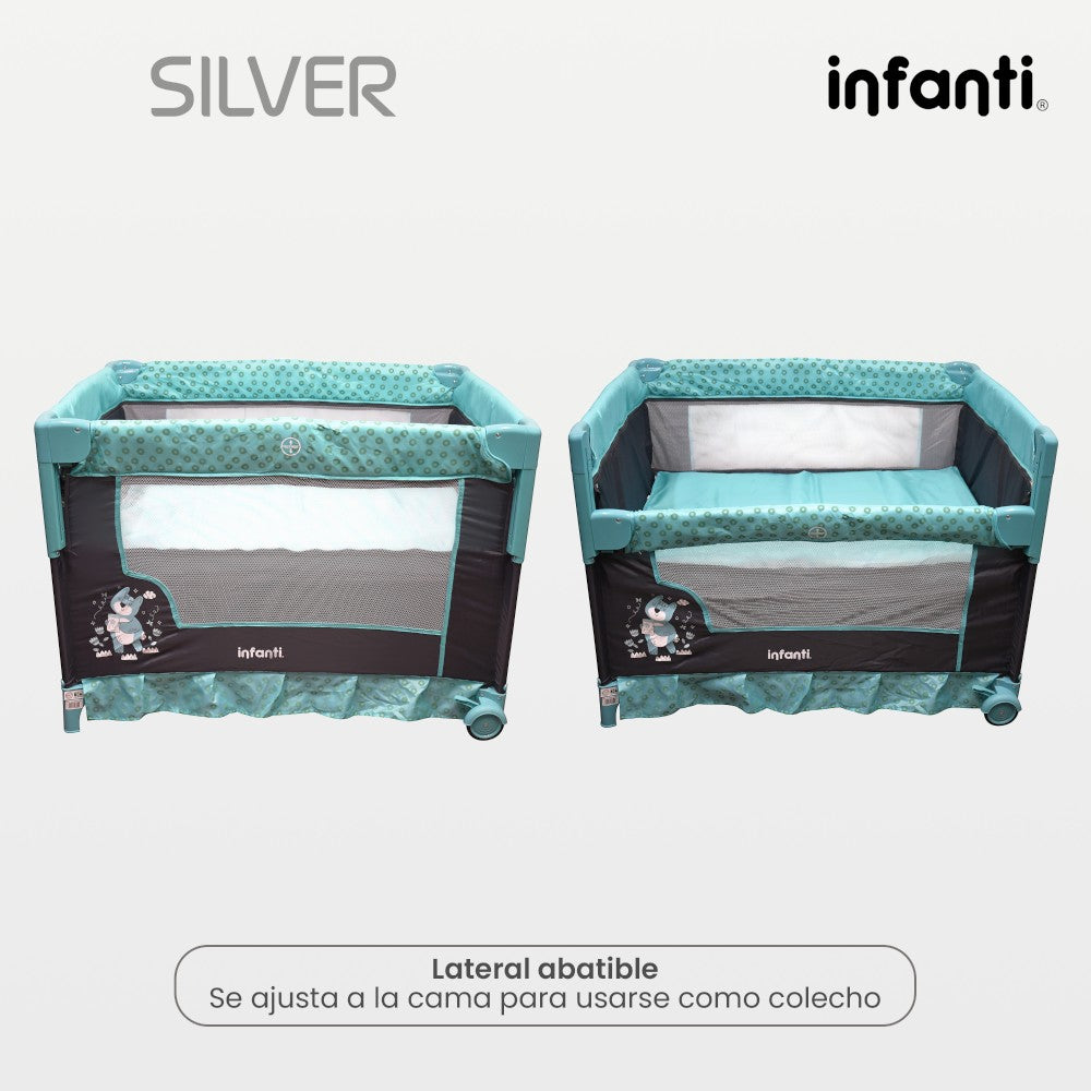 Cuna Corral Silver Infanti Colecho Para Bebé Plegable
