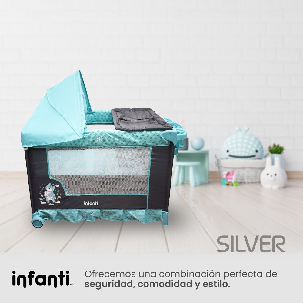 Cuna Corral Silver Infanti Colecho Para Bebé Plegable