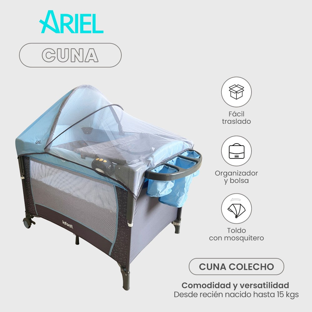 Combo Infanti Carriola Travel System, Cuna Colecho y Silla Alta Para Bebé