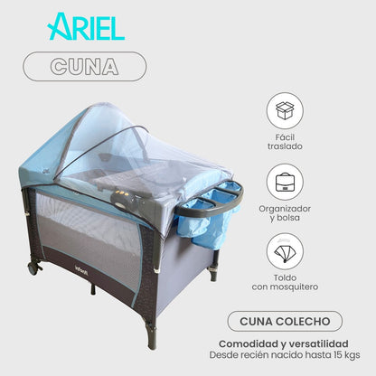 Combo Infanti Carriola Travel System, Cuna Colecho y Silla Alta Para Bebé