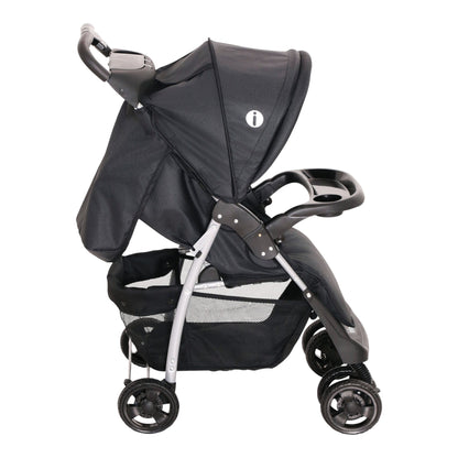 Infanti Carriola Sistema De Viaje Solarah Plegable Con Portabebé Gris Con Negro