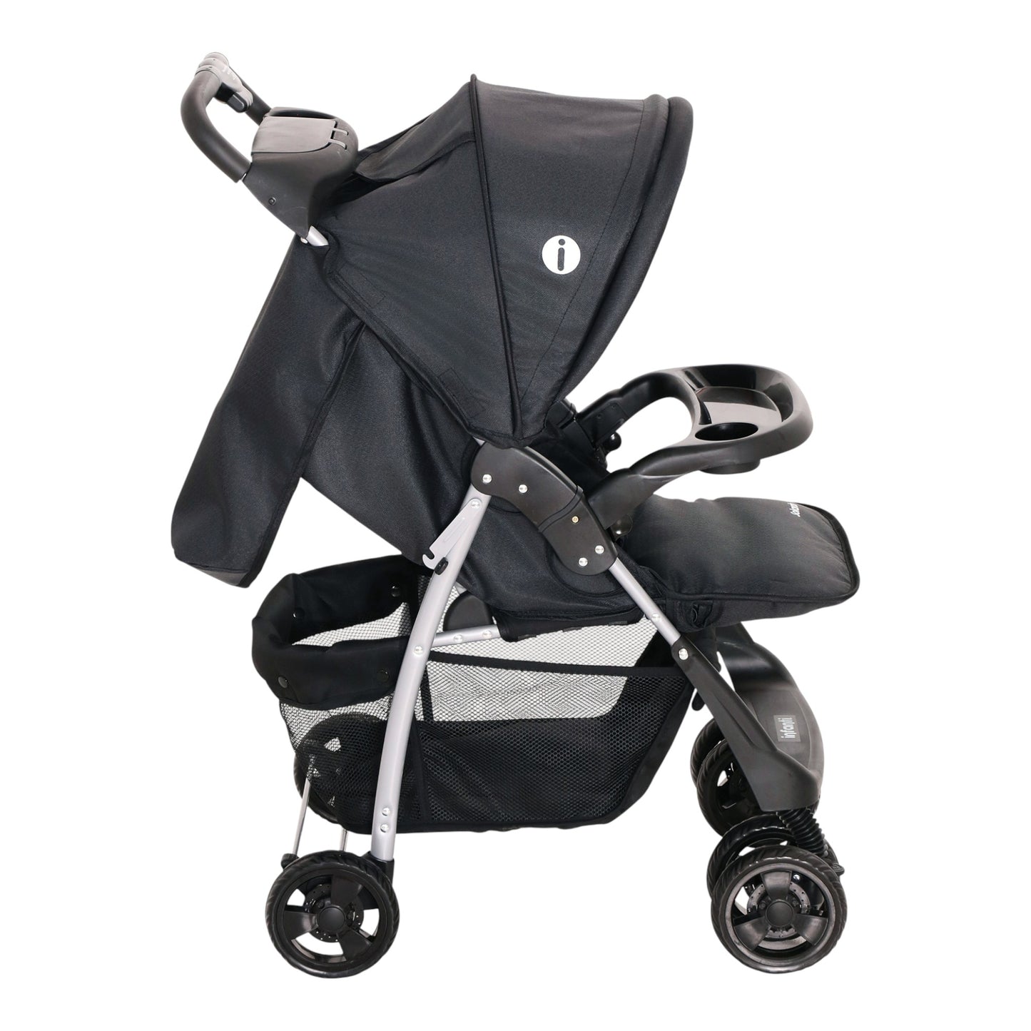 Infanti Carriola Sistema De Viaje Solarah Plegable Con Portabebé Gris Con Negro