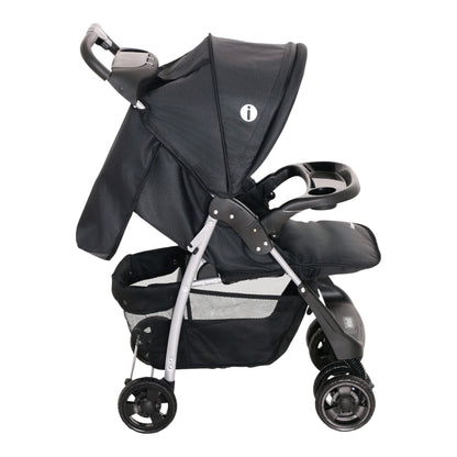 Infanti Carriola Sistema De Viaje Solarah Plegable Con Portabebé Gris Con Negro