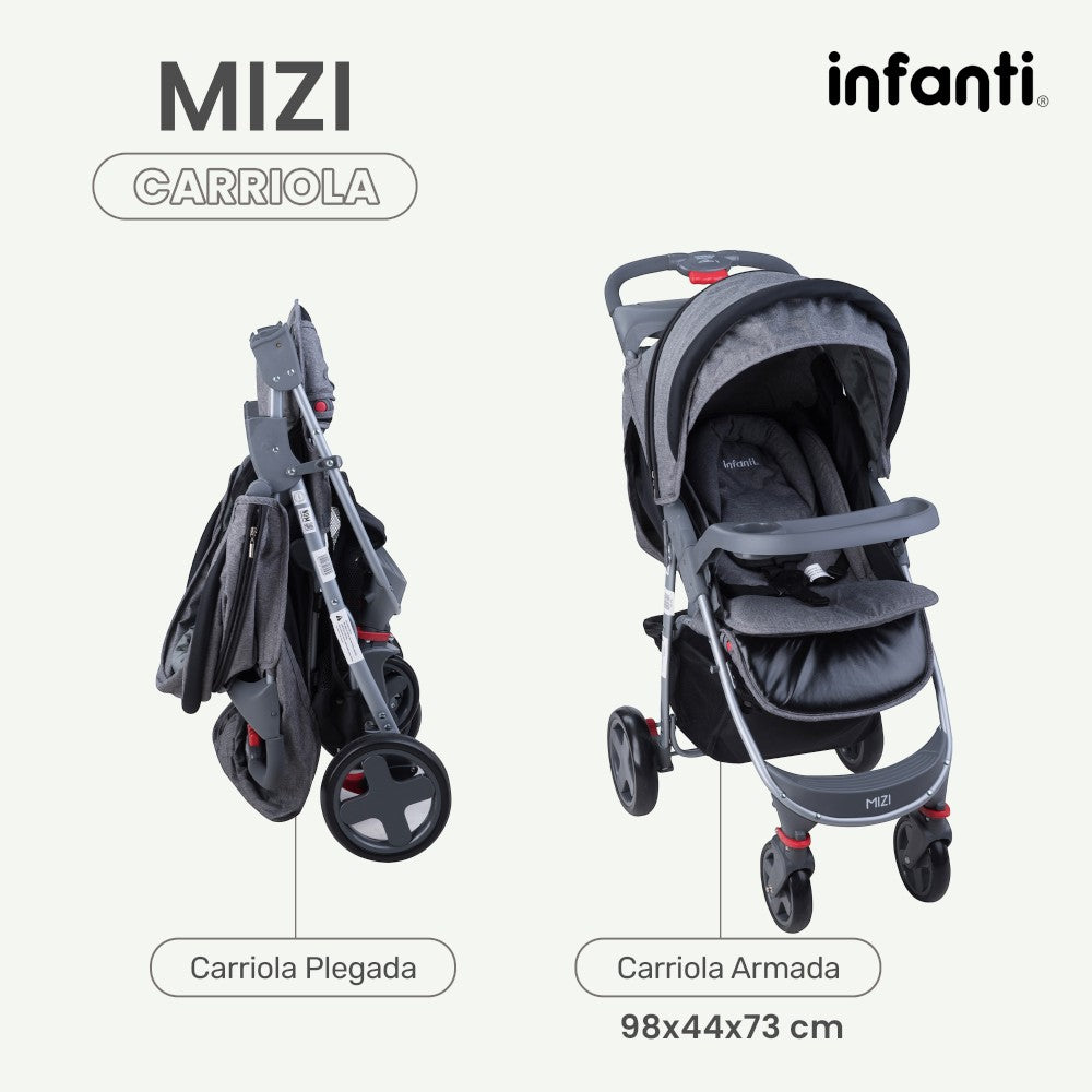 Carriola Infanit Mizi Con Sistema De Viaje Y Charola
