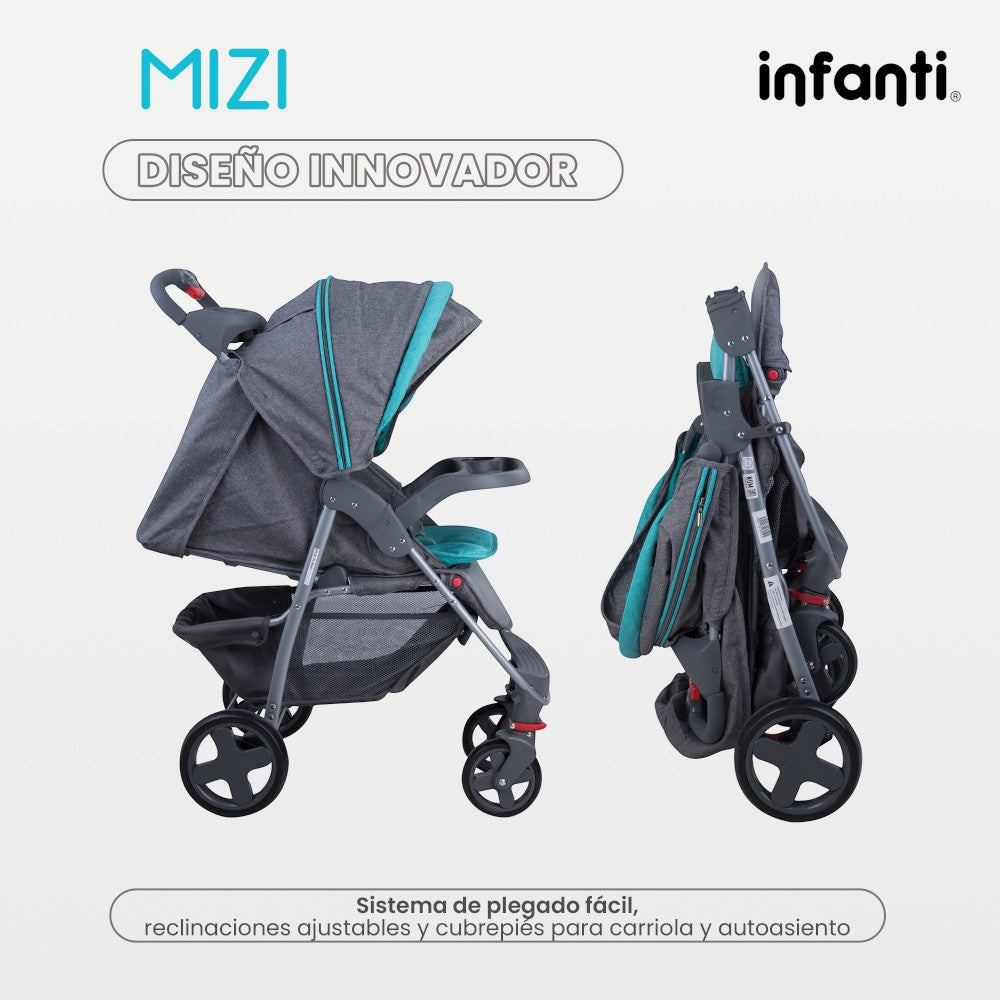 Carriola Infanit Mizi Con Sistema De Viaje Y Charola
