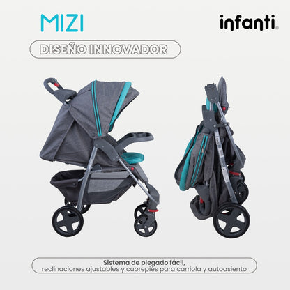 Carriola Infanit Mizi Con Sistema De Viaje Y Charola