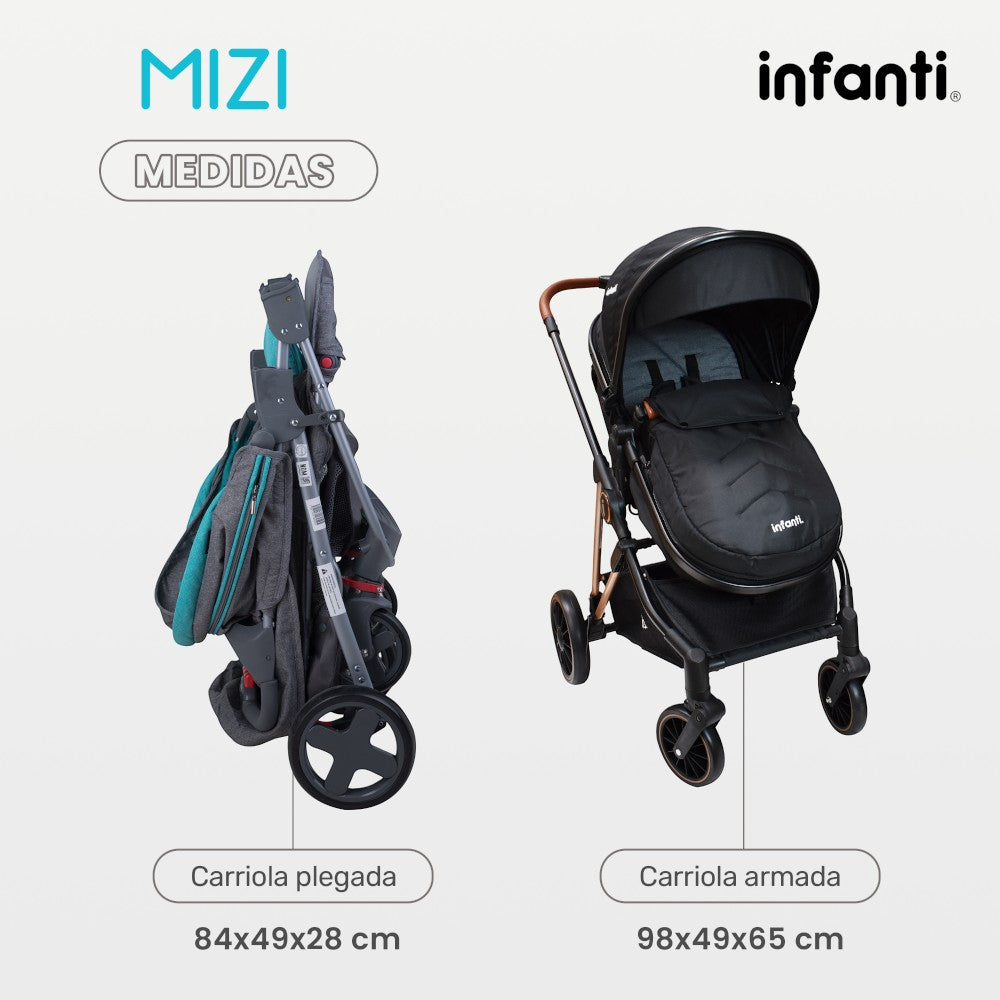 Carriola Infanit Mizi Con Sistema De Viaje Y Charola