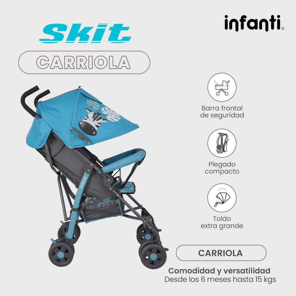 Carriola de Bastón Skit Safari Infanti Ligera y Portátil