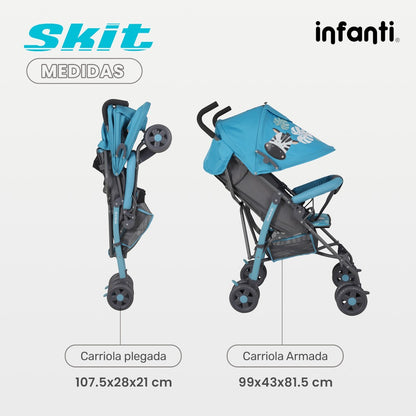 Carriola de Bastón Skit Safari Infanti Ligera y Portátil
