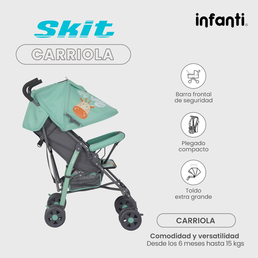 Carriola de Bastón Skit Safari Infanti Ligera y Portátil