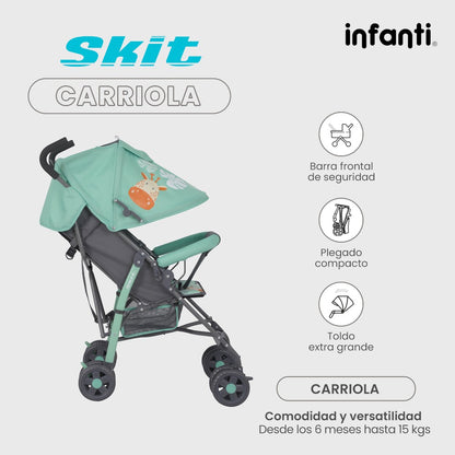Carriola de Bastón Skit Safari Infanti Ligera y Portátil