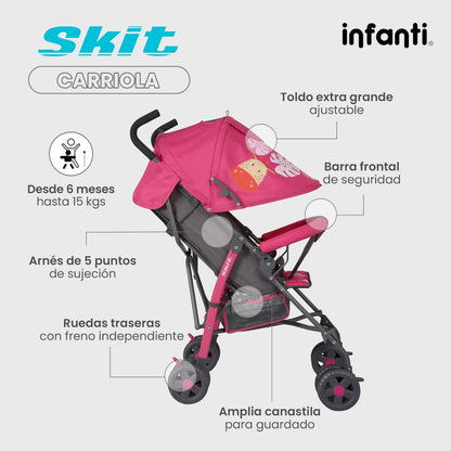 Carriola de Bastón Skit Safari Infanti Ligera y Portátil