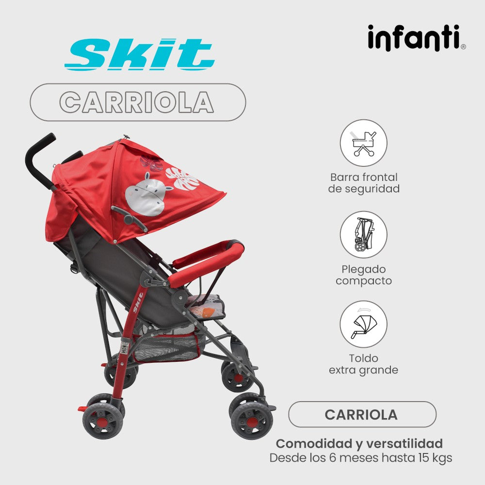 Carriola de Bastón Skit Safari Infanti Ligera y Portátil