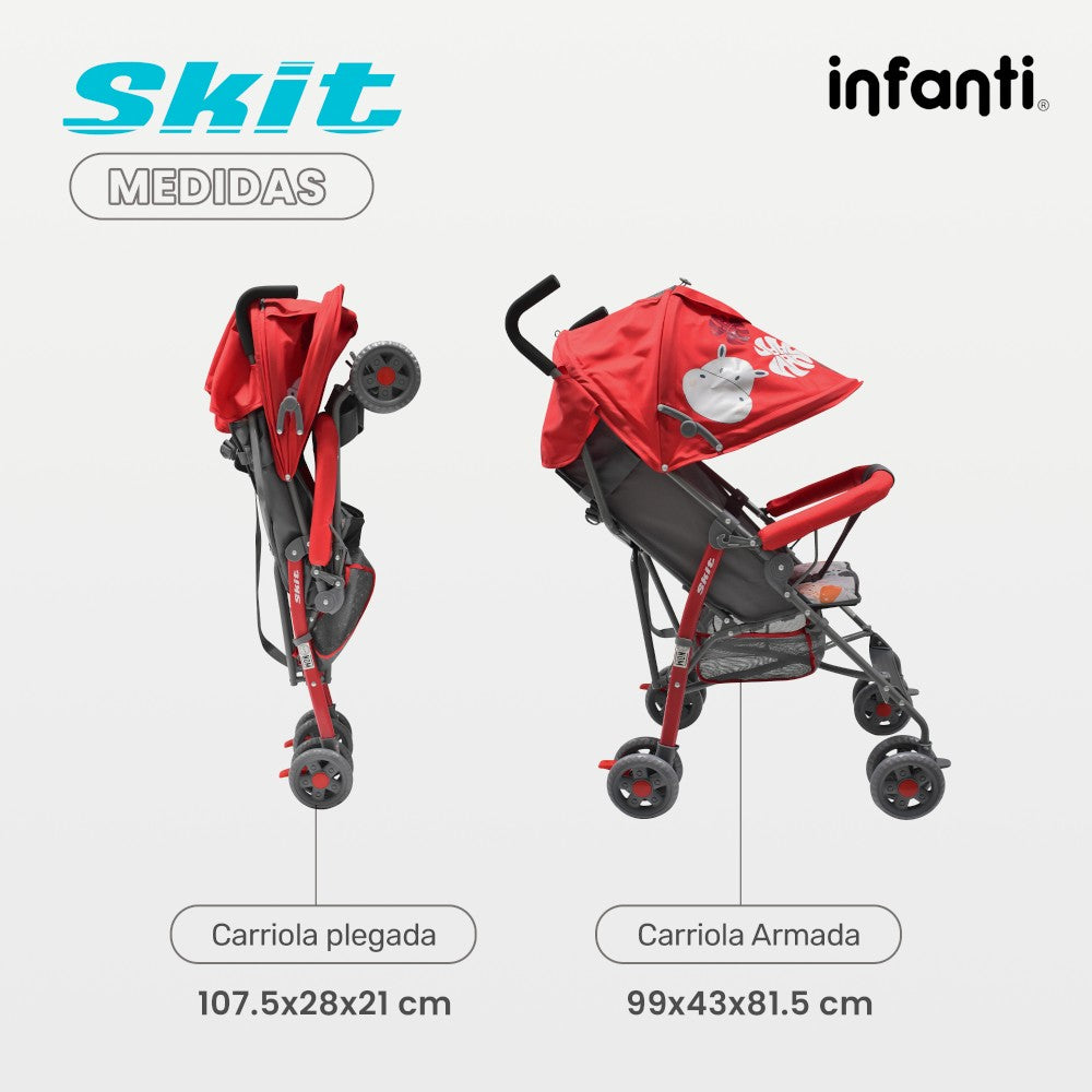 Carriola de Bastón Skit Safari Infanti Ligera y Portátil