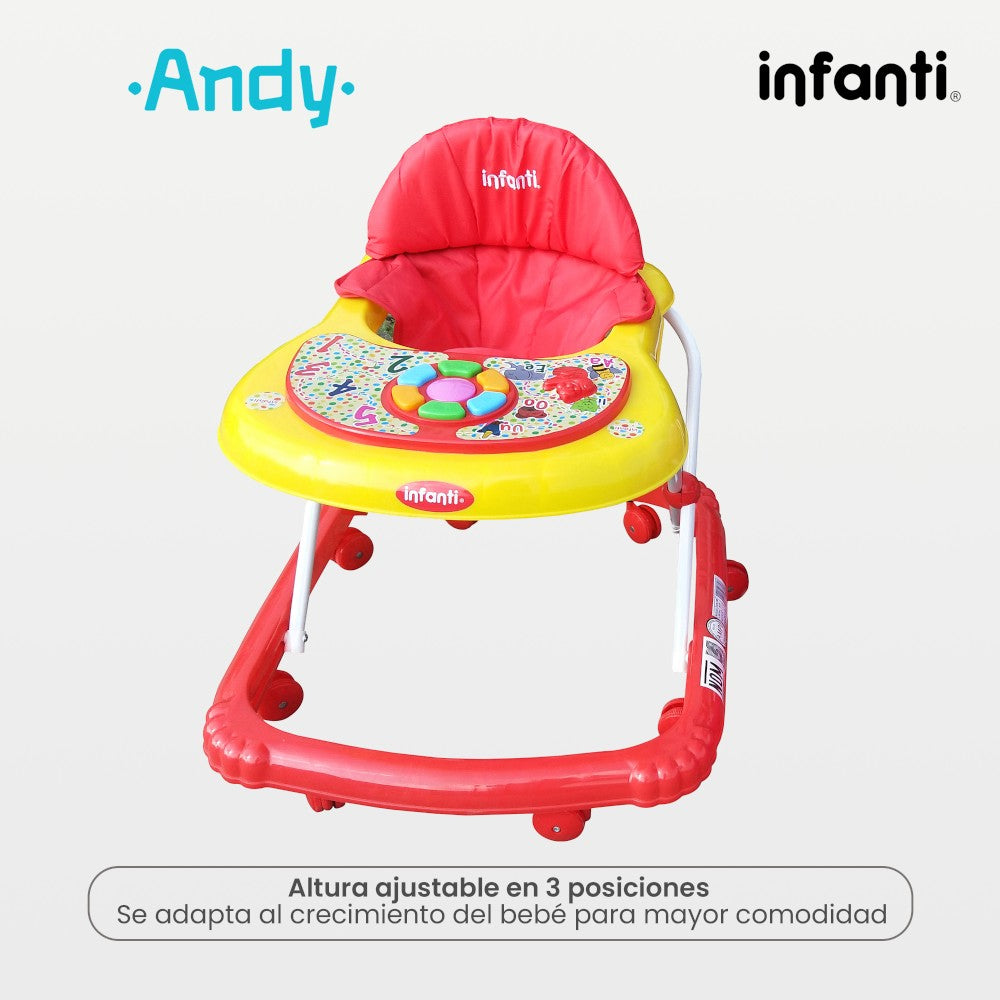 Andadera Musical Andy Infanti Plegable Para Bebé