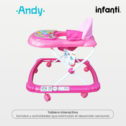 Andadera Musical Andy Infanti Plegable Para Bebé