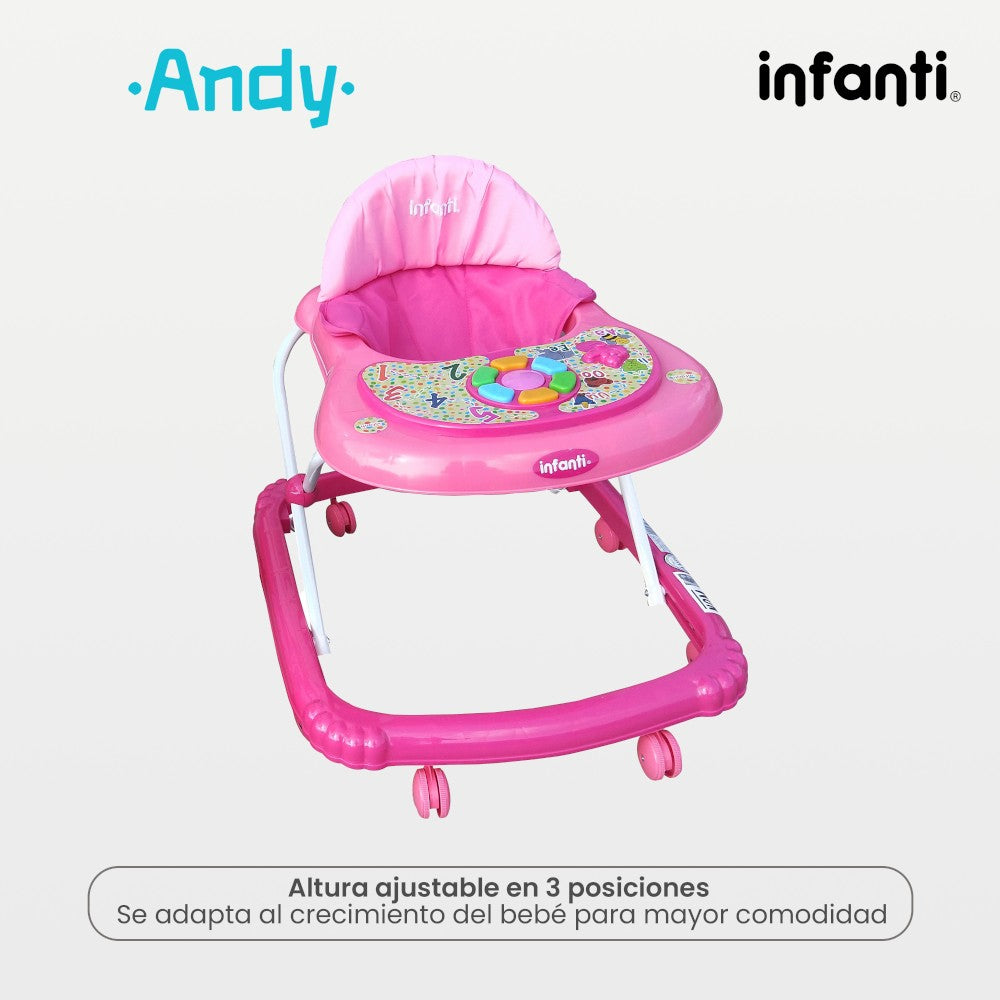 Andadera Musical Andy Infanti Plegable Para Bebé