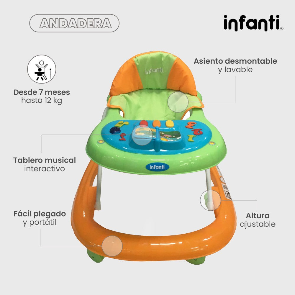 Andadera Musical Infanti Ligera Para Bebé