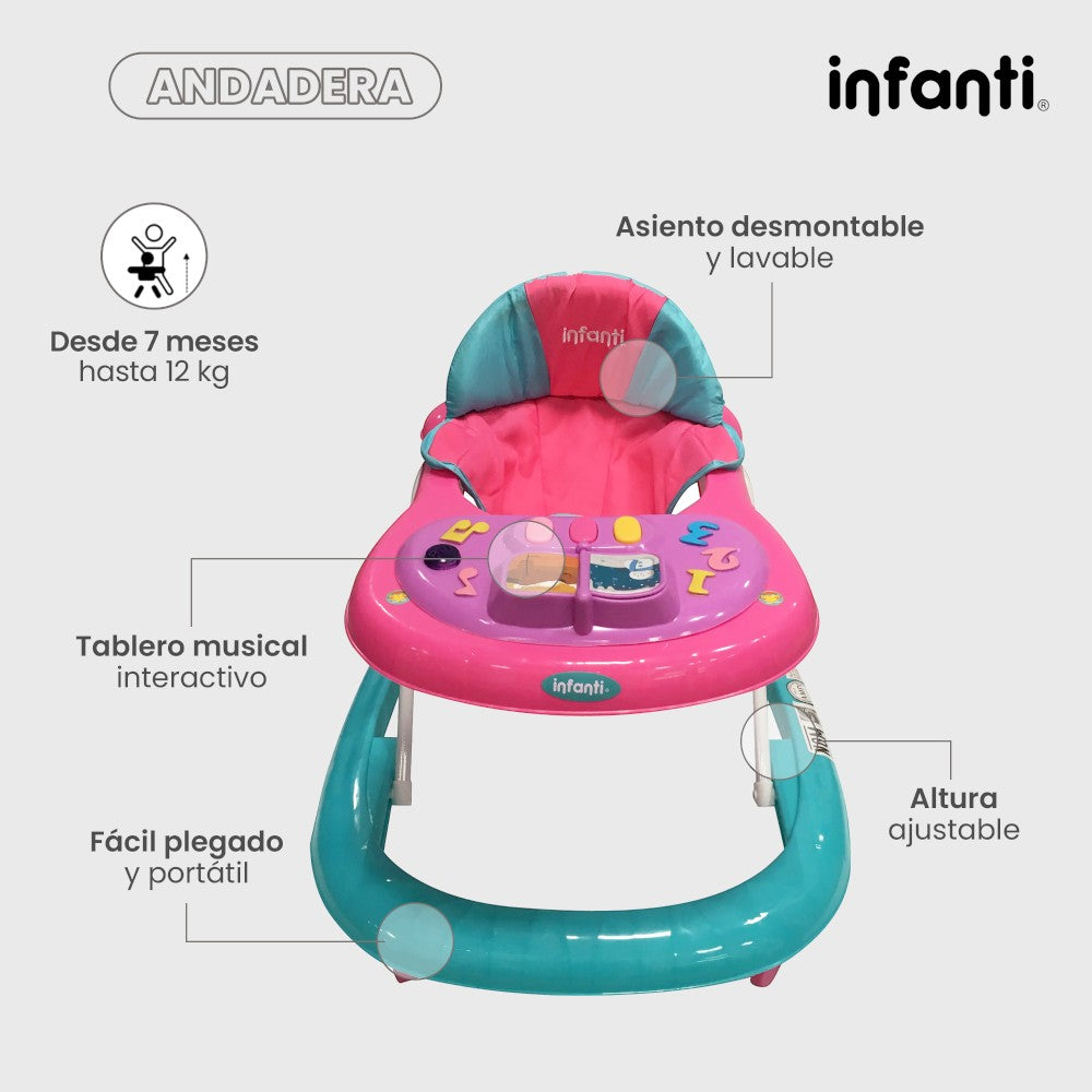 Andadera Musical Infanti Ligera Para Bebé
