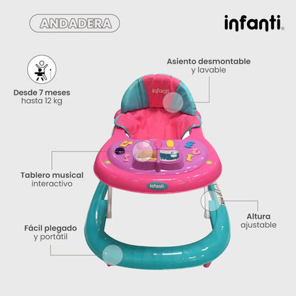 Andadera Musical Infanti Ligera Para Bebé
